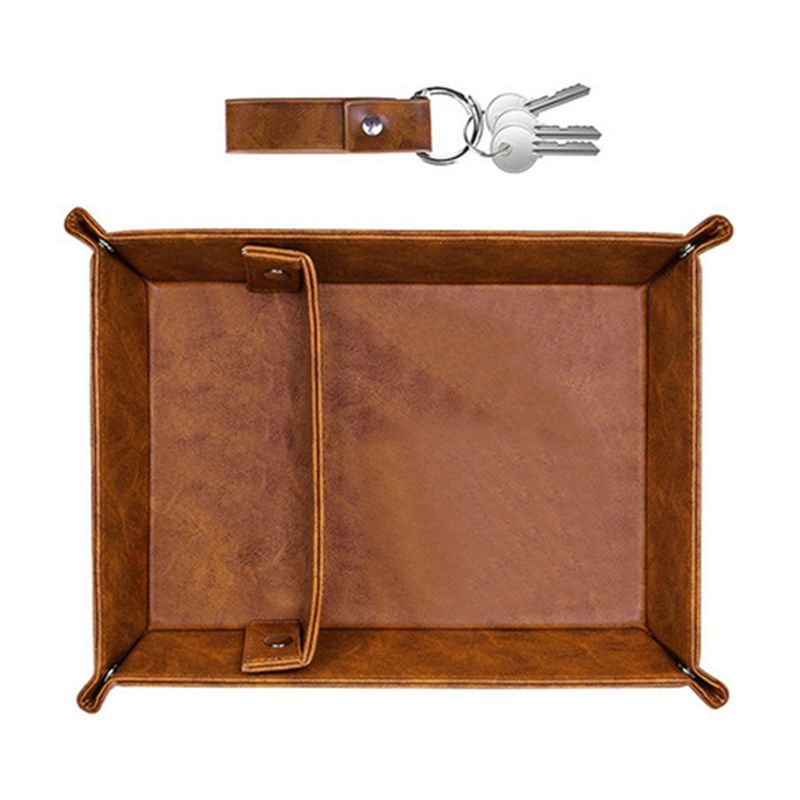 Valet Tray Nightstand Organizer Leather - ABSJ-PU Leather Valet Tray For Men