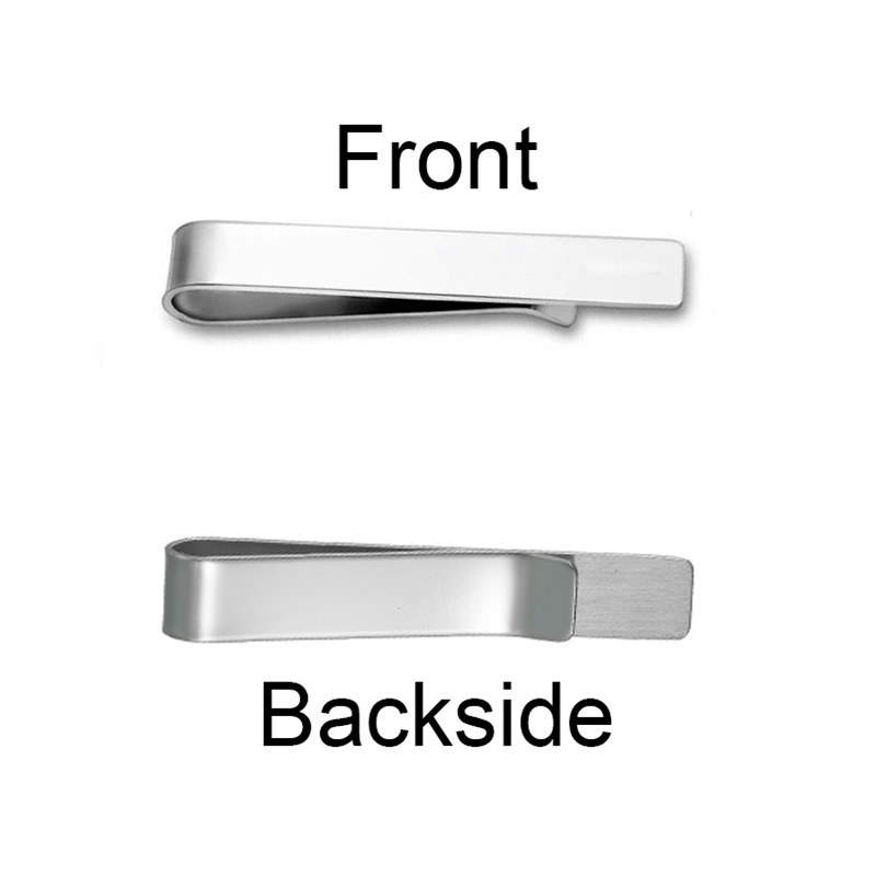 Stainless Steel Engraved Name  - Tie Clip Bar Set Stainless Steel ulasan dan harga