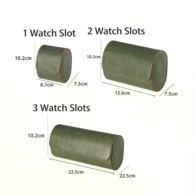 Leather Watch Roll 1 2 3 Slots - Watch Travel Roll Case 3 Slots Leather ulasan dan harga