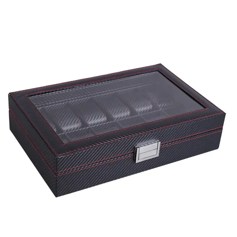 OEM PU Leather Carbon Fiber Te - Watch Display Storage Box Carbon Fiber ulasan dan harga