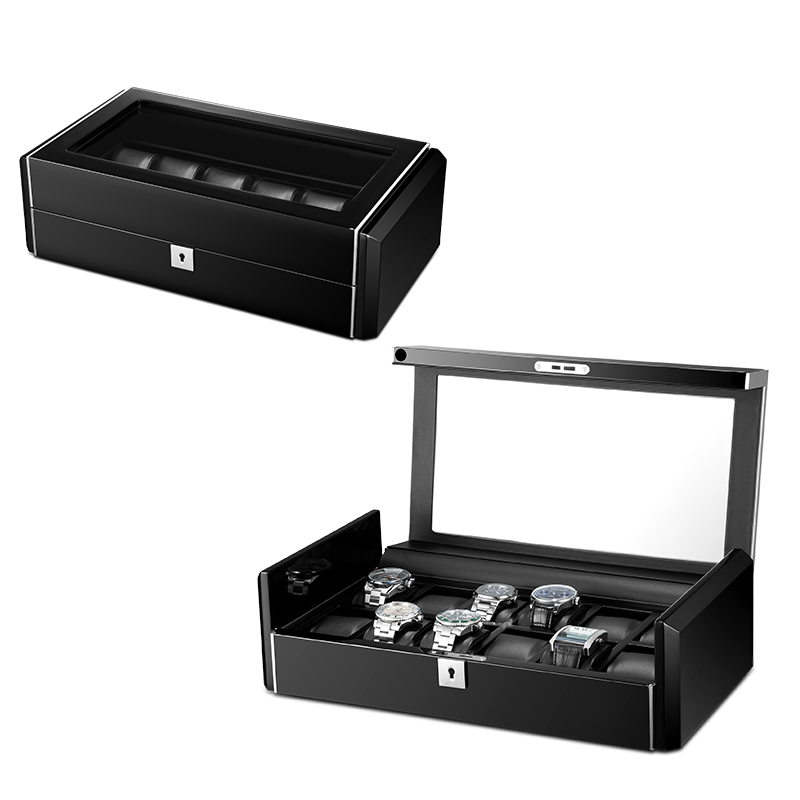 Embers Handmade Black Fashion  - Watch Display Storage Box Carbon Fiber ulasan dan harga