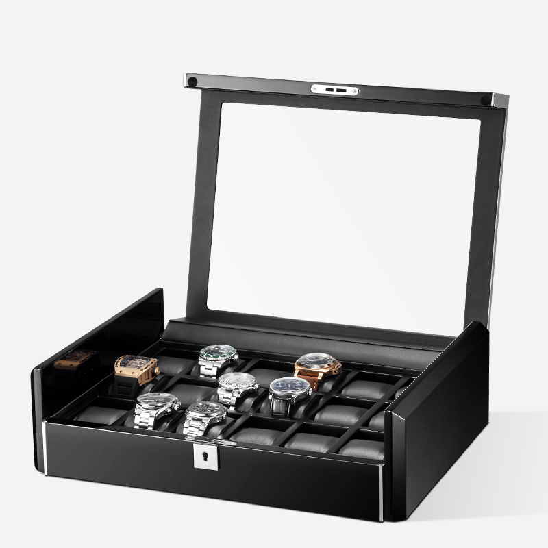 Embers Handmade Black Fashion  - Watch Display Storage Box Carbon Fiber ulasan dan harga