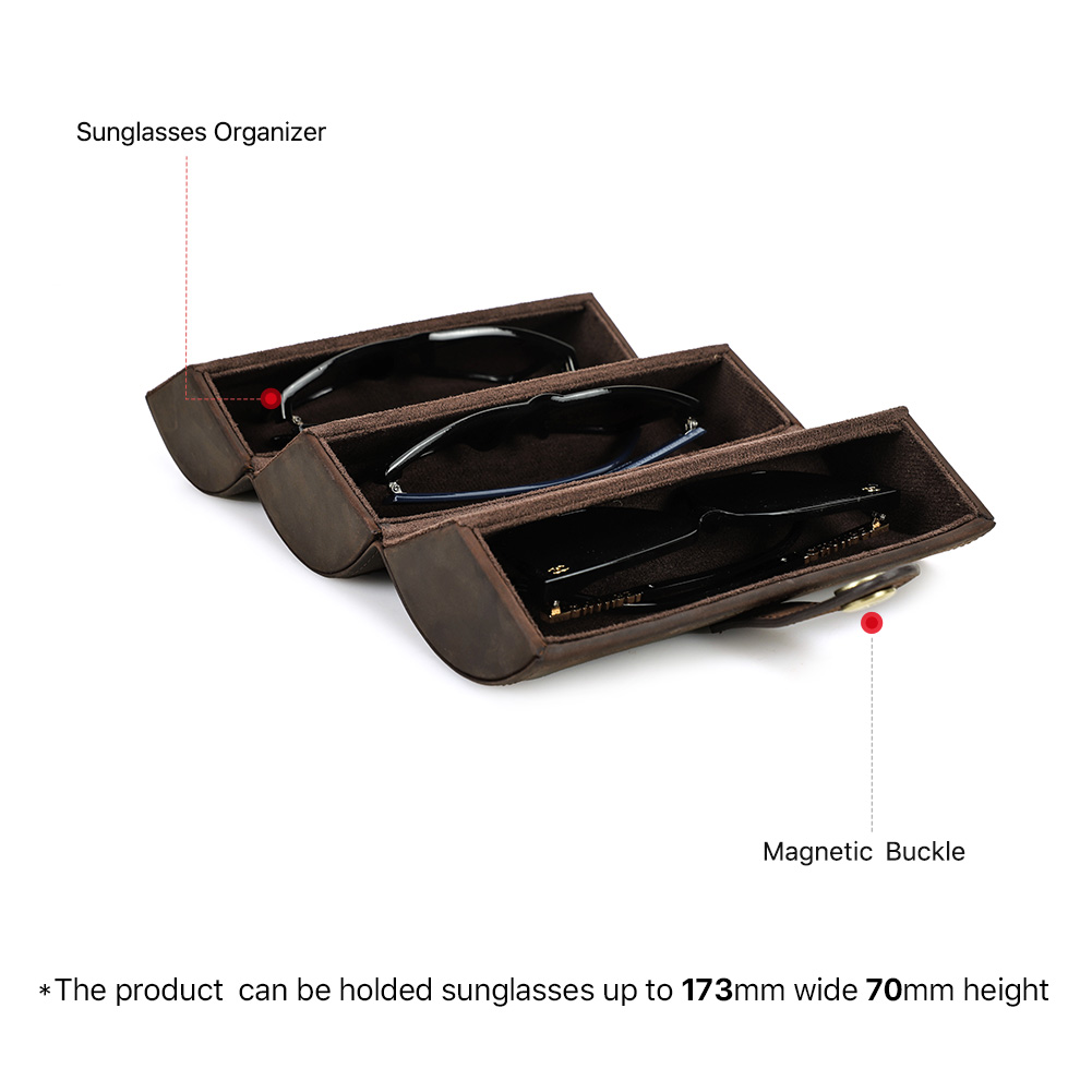 Vintage Luxury Genuine Leather - Watch Travel Roll Case 3 Slots Leather ulasan dan harga
