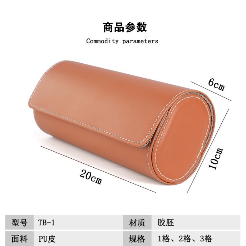 Portable Leather Watch Case Ro - Watch Travel Roll Case 3 Slots Leather ulasan dan harga
