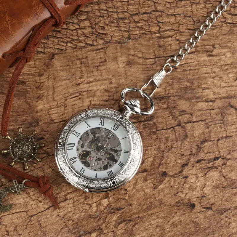 Vintage Hand Winding Mechanica - Pocket Watch Mechanical Skeleton Vintage ulasan dan harga