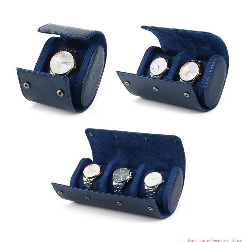 E1PE 1/2/3 Slots Watch Roll Tr - Watch Travel Roll Case 3 Slots Leather ulasan dan harga