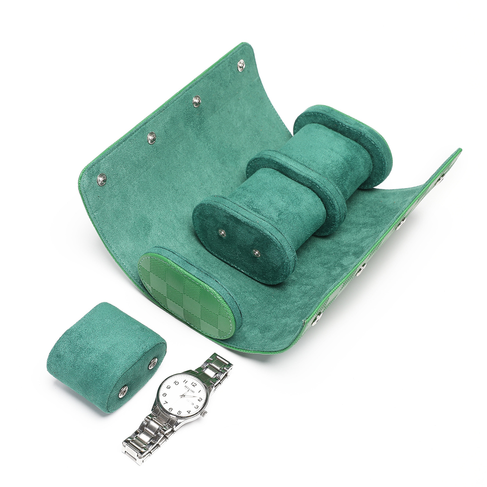 Luxury Leather Watch Roll Gift - Watch Travel Roll Case 3 Slots Leather ulasan dan harga