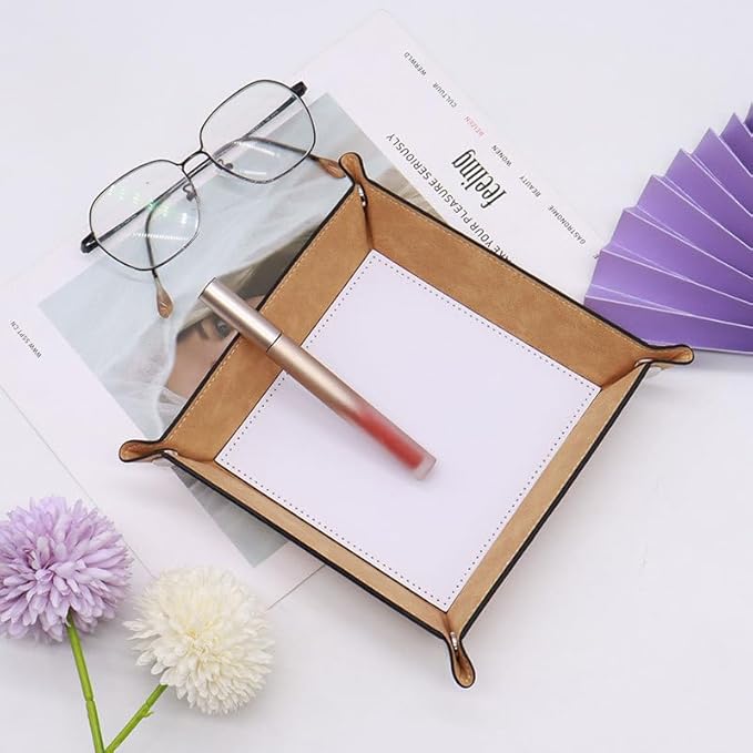 10 Pack Sublimation Blanks Val - Valet Tray Nightstand Organizer Leather ulasan dan harga