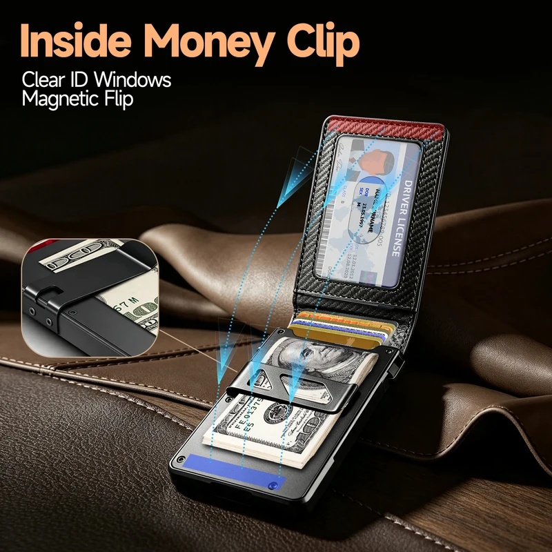 Men's Minimalist RFID Blocking - Money Clip Minimalist Rfid Blocking ulasan dan harga