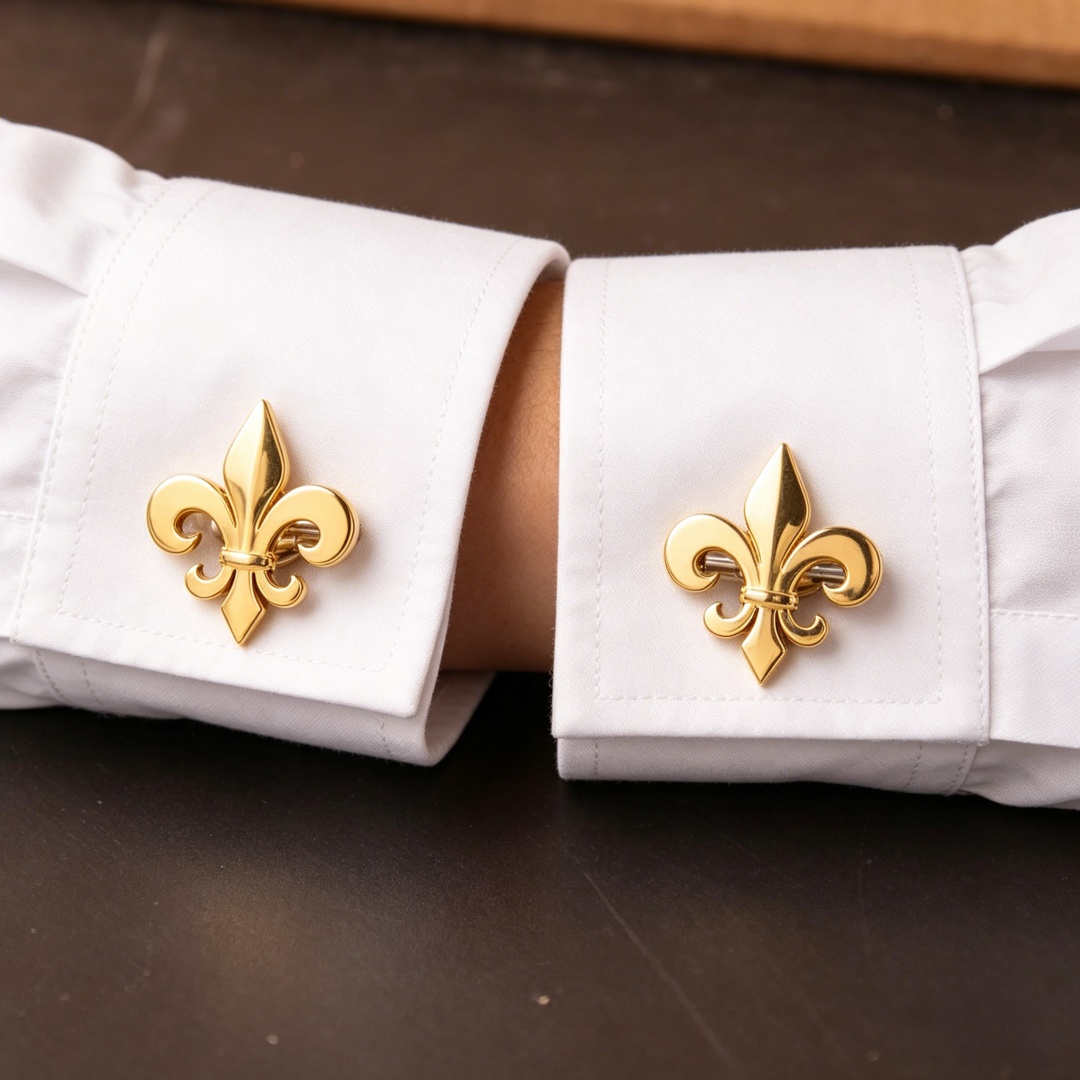 Luxury Gold Stainless Steel Fl - Cufflinks Men Stainless Steel Luxury ulasan dan harga