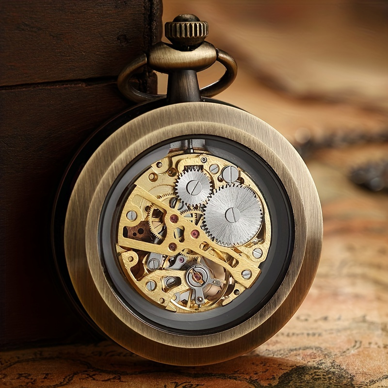Vintage Watch Necklace Steampu - Pocket Watch Mechanical Skeleton Vintage ulasan dan harga