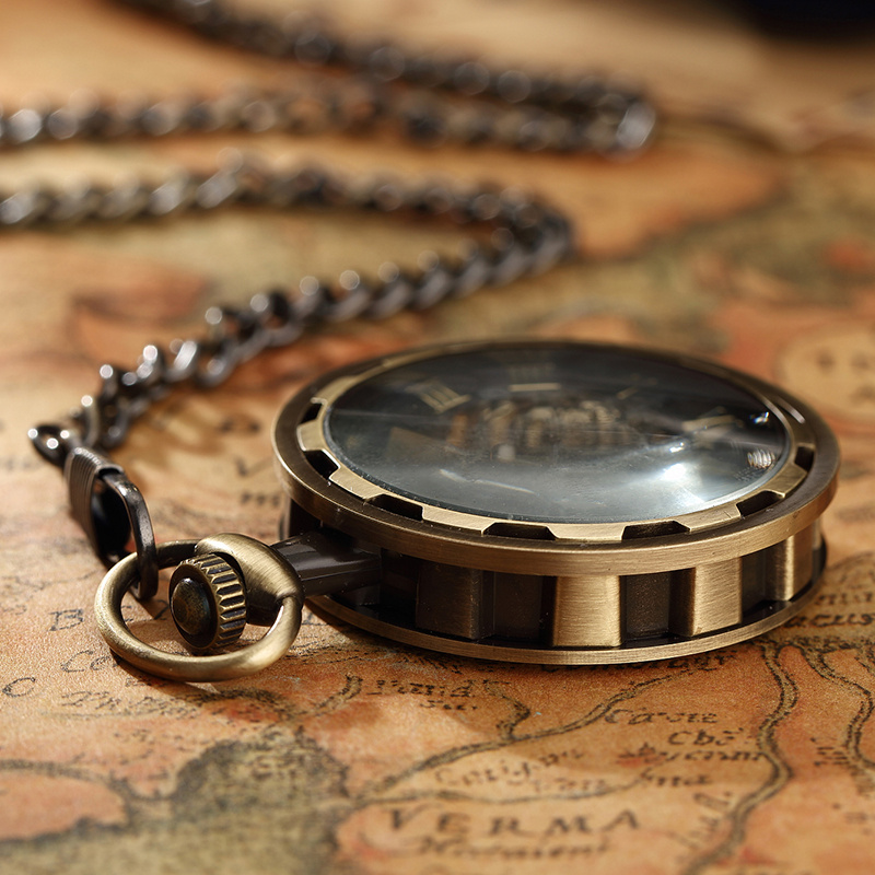 Vintage Watch Necklace Steampu - Pocket Watch Mechanical Skeleton Vintage ulasan dan harga
