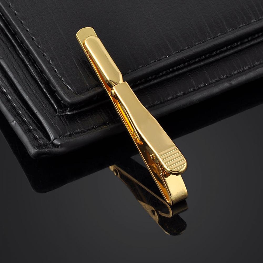 New Men Metal Silver Gold Simp - Tie Clip Bar Set Stainless Steel ulasan dan harga