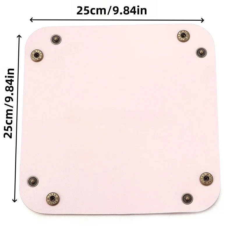 1/2PCS 25x25CM Valet Tray Fold - Valet Tray Nightstand Organizer Leather ulasan dan harga