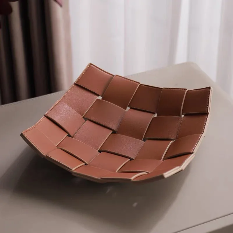 Valet Tray PU Leather Key Bowl - Valet Tray Nightstand Organizer Leather ulasan dan harga