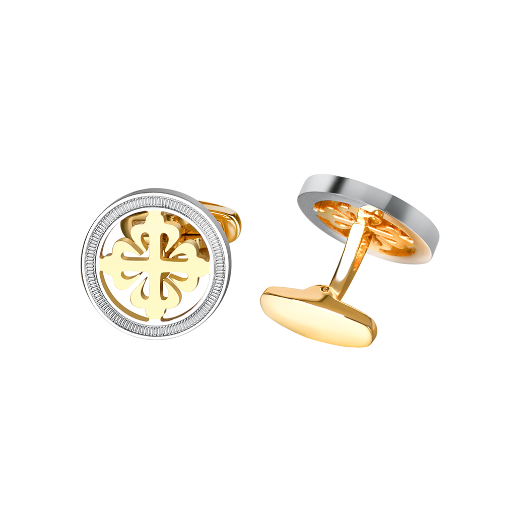 SAVOYSHI Luxury Hollow Iris Fl - Cufflinks Men Stainless Steel Luxury ulasan dan harga