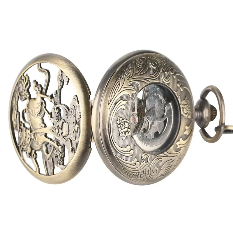 Retro Kylin Skeleton Men's Poc - Pocket Watch Mechanical Skeleton Vintage ulasan dan harga