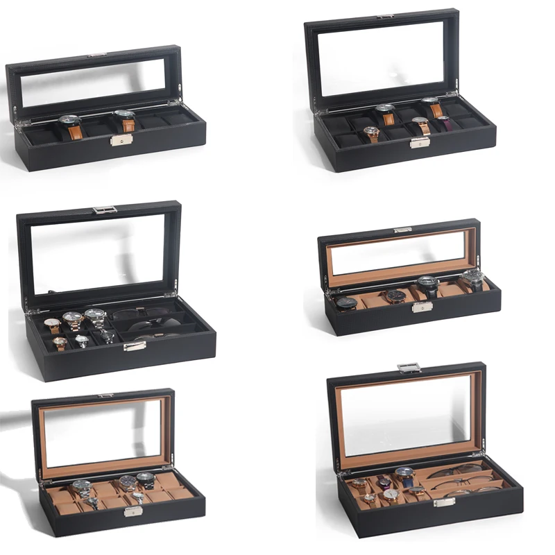 OEM Watch Case Storage Watches - Watch Display Storage Box Carbon Fiber ulasan dan harga