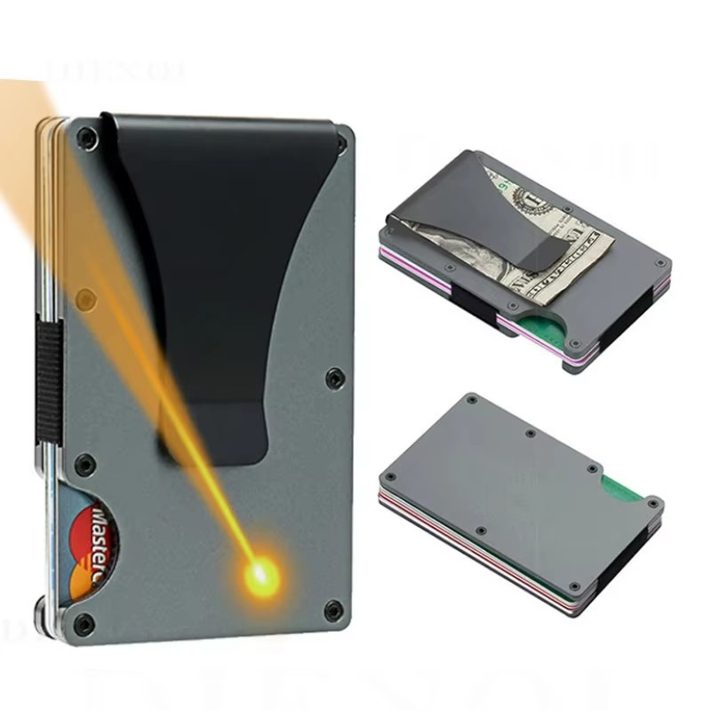 Custom Name Men Wallet Front P - Money Clip Minimalist Rfid Blocking ulasan dan harga