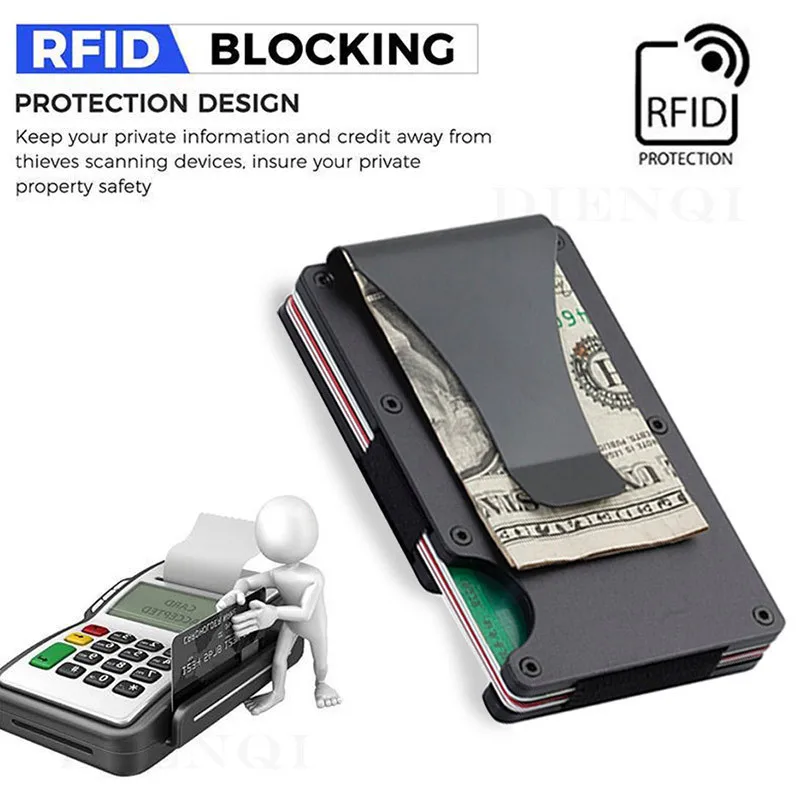 Custom Name Men Wallet Front P - Money Clip Minimalist Rfid Blocking ulasan dan harga