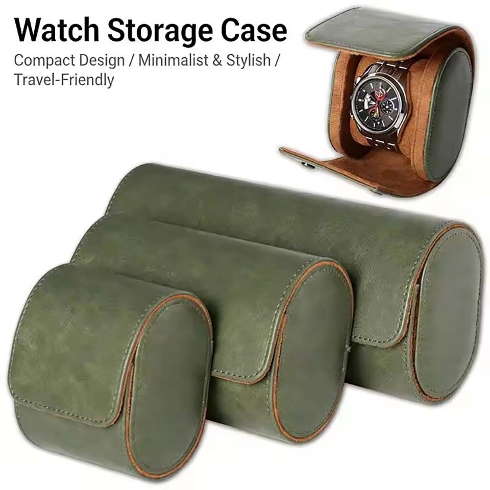 Watch Roll Travel Case 1/2/3-S - Watch Travel Roll Case 3 Slots Leather ulasan dan harga