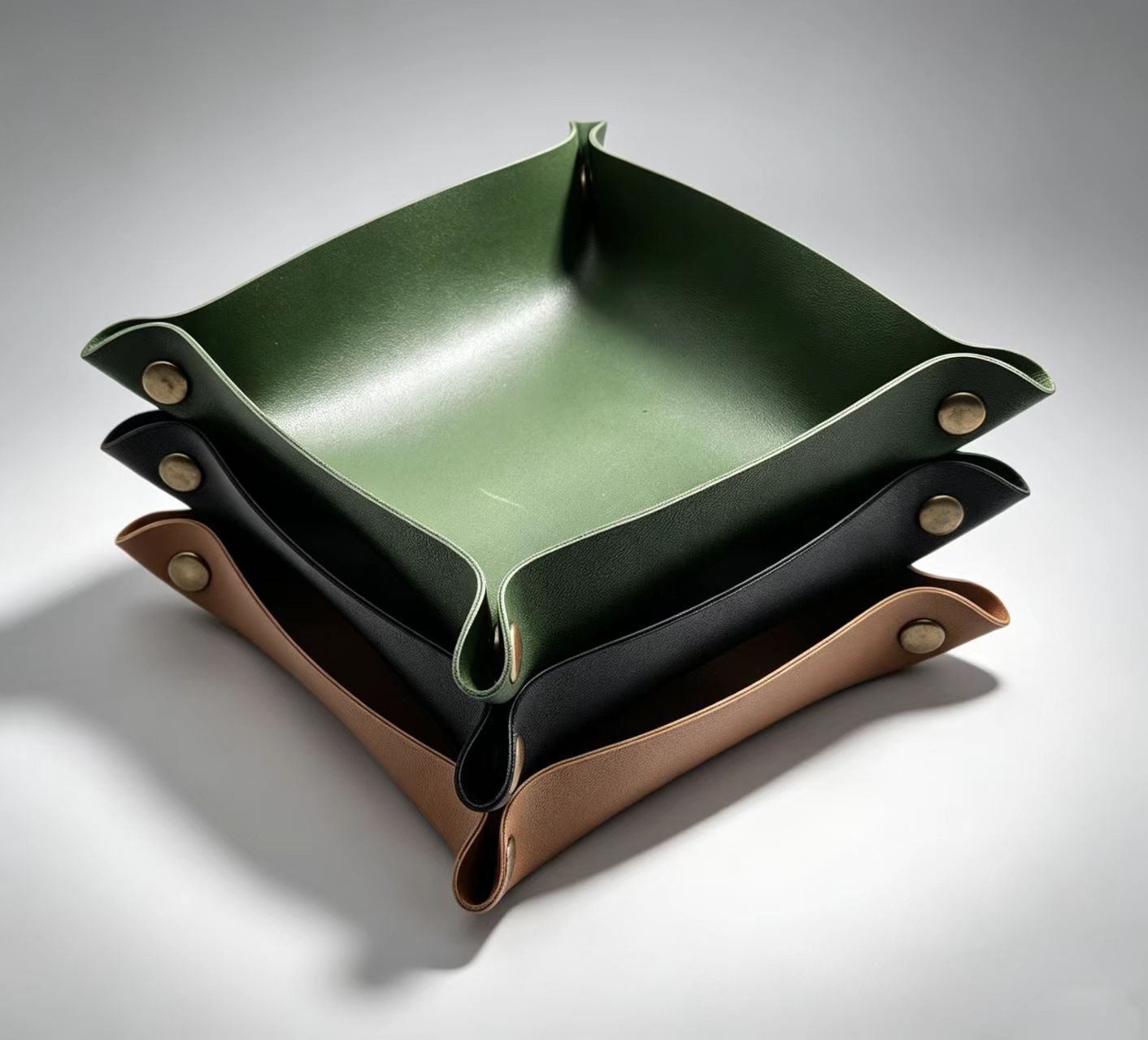 PU Valet Tray Foldable Storage - Valet Tray Nightstand Organizer Leather ulasan dan harga