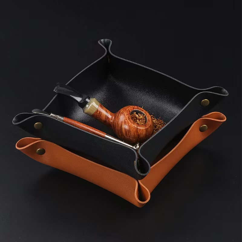 PU Valet Tray Foldable Storage - Valet Tray Nightstand Organizer Leather ulasan dan harga