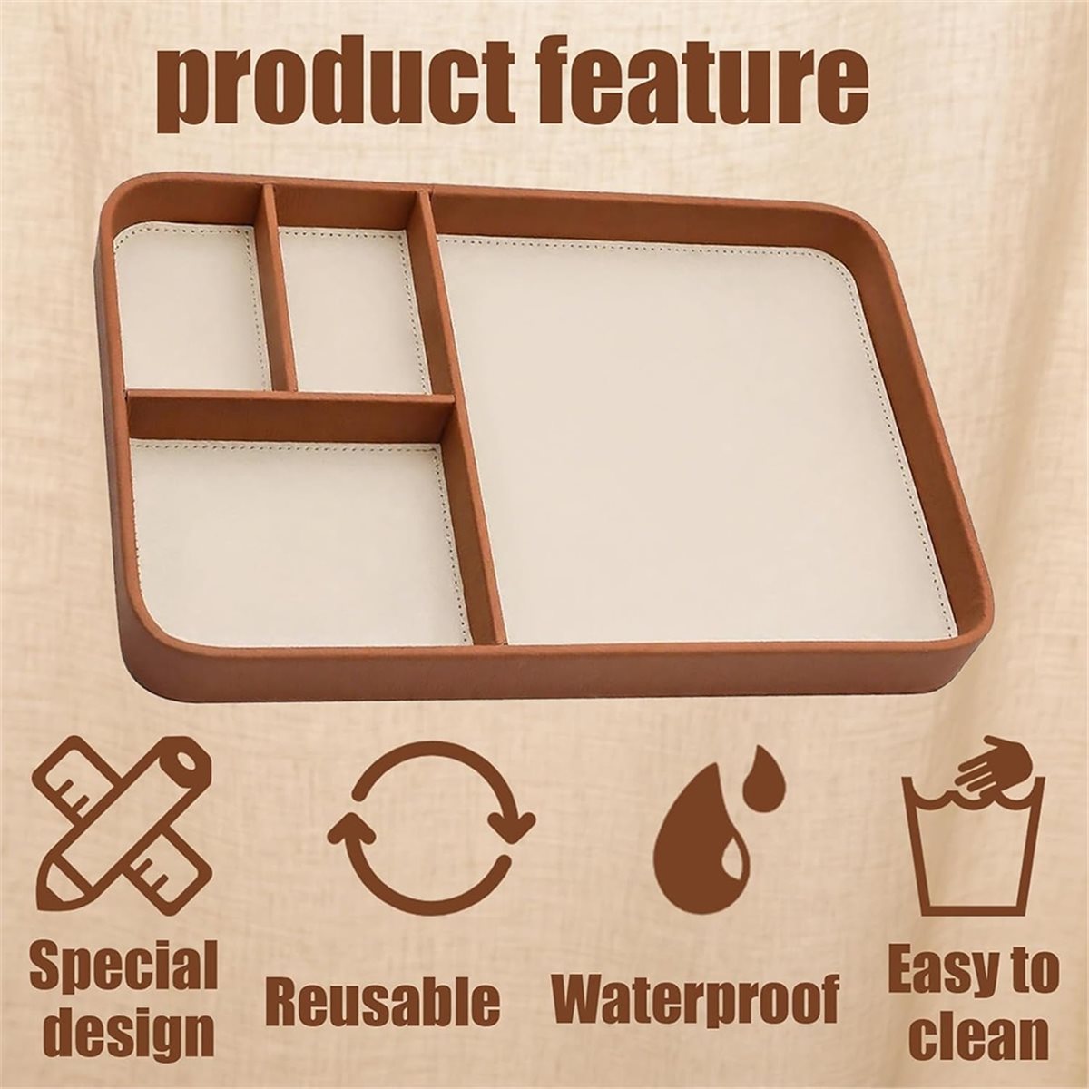 High Quality Men'S Vegan Leath - Valet Tray Nightstand Organizer Leather ulasan dan harga