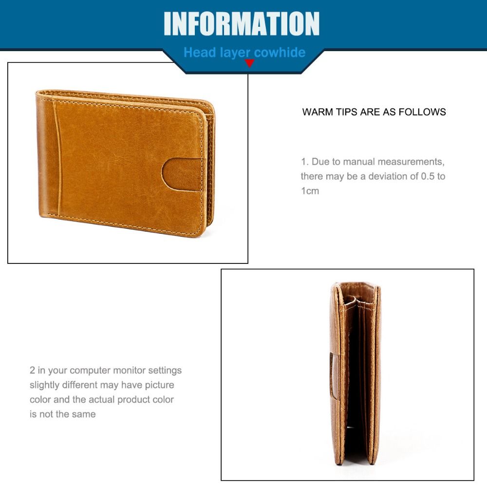 Minimalist Men's Leather Slim  - Money Clip Minimalist Rfid Blocking ulasan dan harga