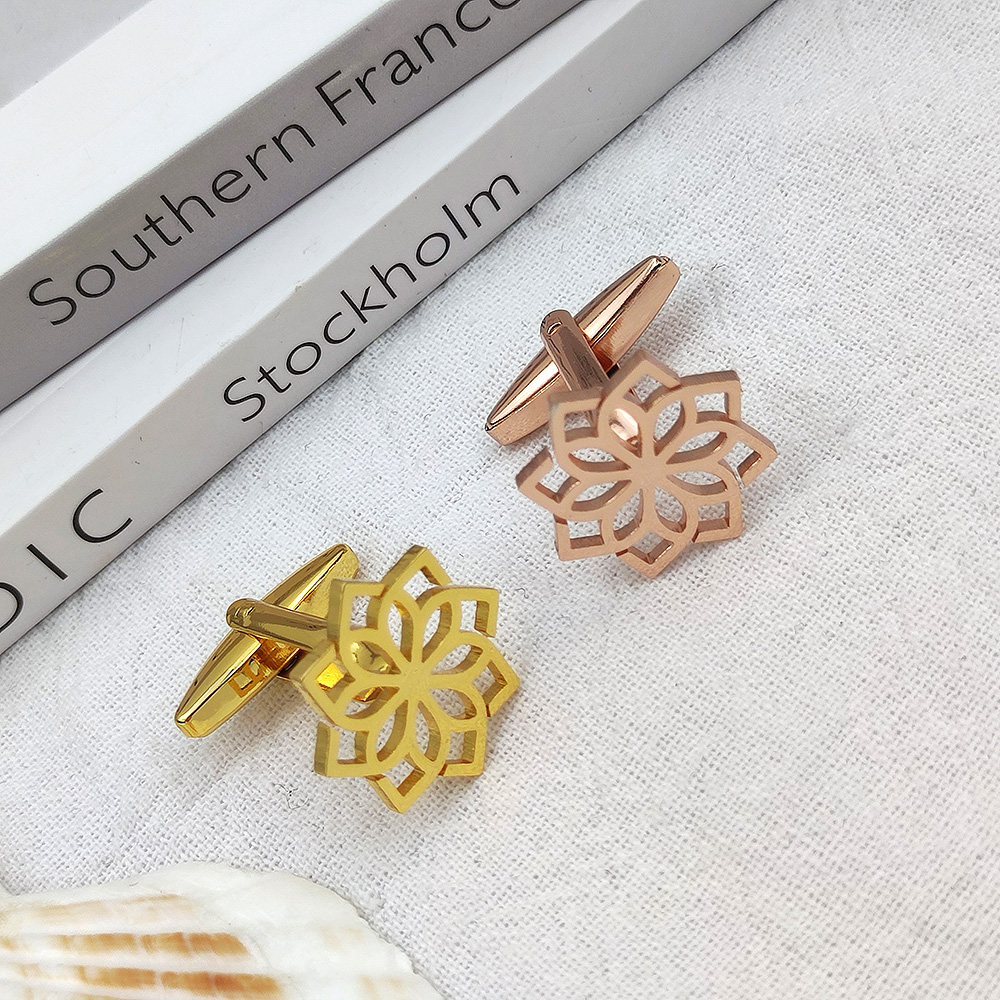 Luxury Cufflinks for Men Lotus - Cufflinks Men Stainless Steel Luxury ulasan dan harga