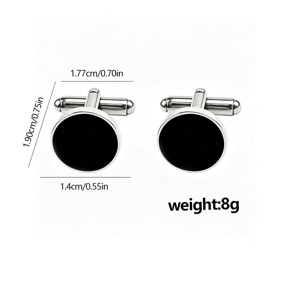 5 Pairs Luxury Black Enamel Ro - Cufflinks Men Stainless Steel Luxury ulasan dan harga