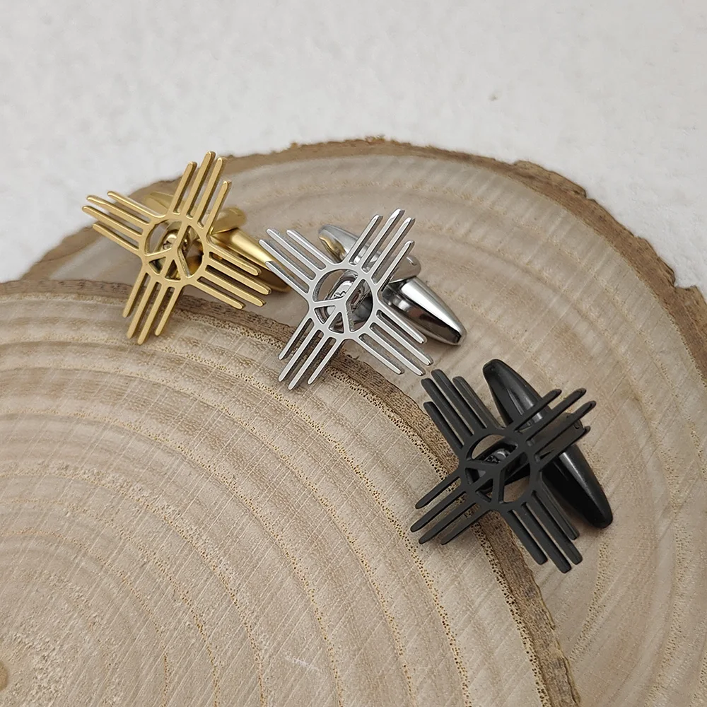 New Fashion Striped Cufflinks  - Cufflinks Men Stainless Steel Luxury ulasan dan harga
