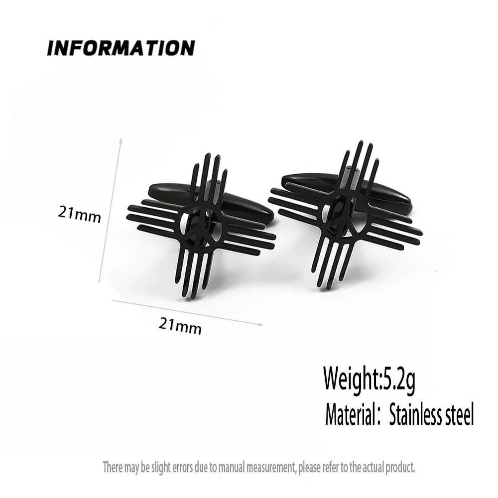 New Fashion Striped Cufflinks  - Cufflinks Men Stainless Steel Luxury ulasan dan harga