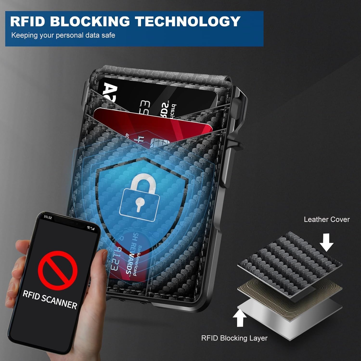Slim Minimalist RFID Blocking  - Money Clip Minimalist Rfid Blocking ulasan dan harga