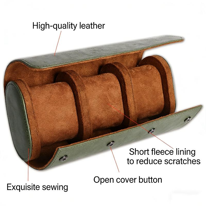 Leather Watch Roll 1 2 3 Slots - Watch Travel Roll Case 3 Slots Leather ulasan dan harga