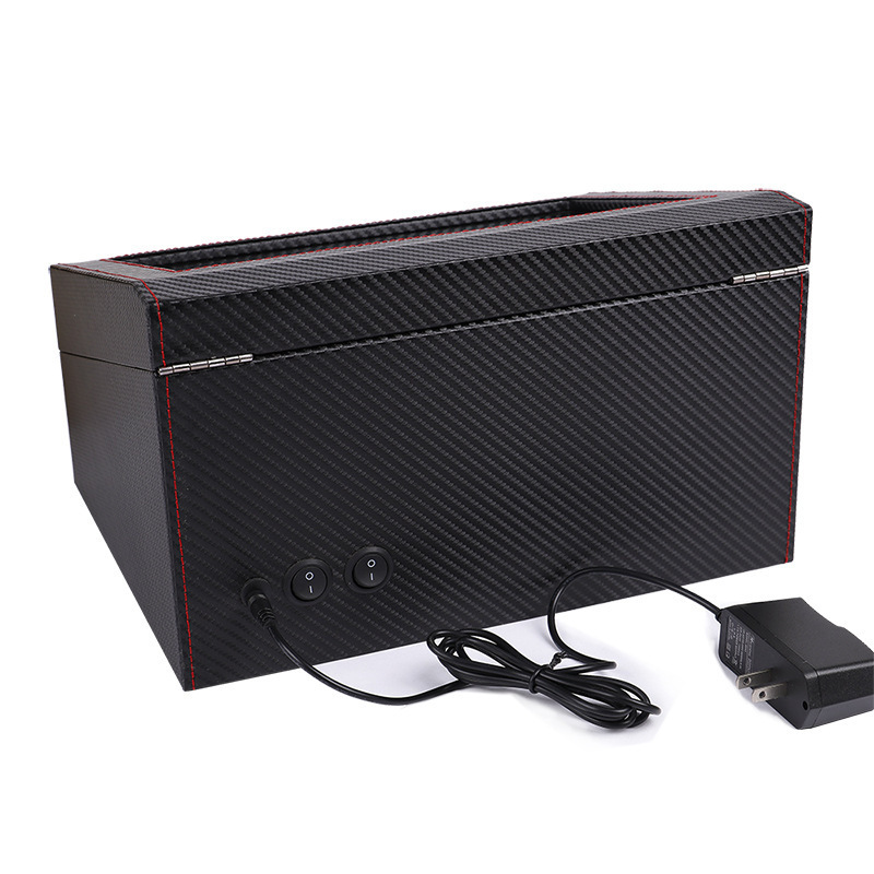 Leather Watch Winders 4 Slot M - Watch Display Storage Box Carbon Fiber ulasan dan harga