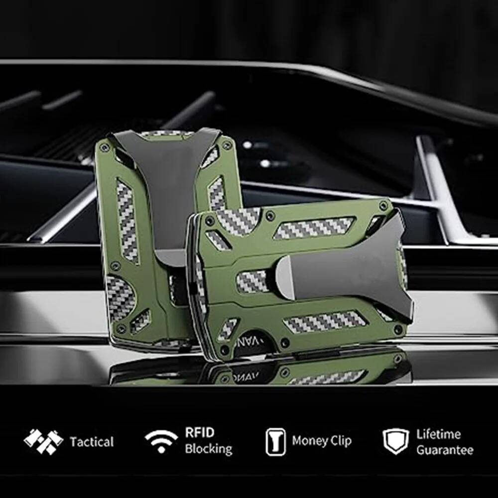 OUIO Men's Tactical Wallet Car - Money Clip Minimalist Rfid Blocking ulasan dan harga