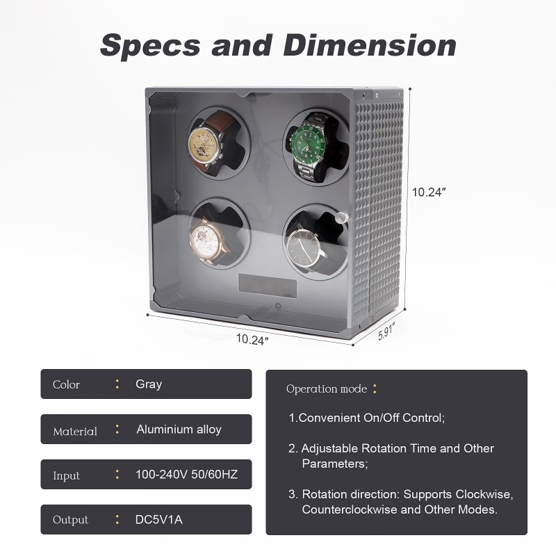 4 Slot Watch Winders Automatic - Watch Winder 4 Watches Automatic Silent ulasan dan harga