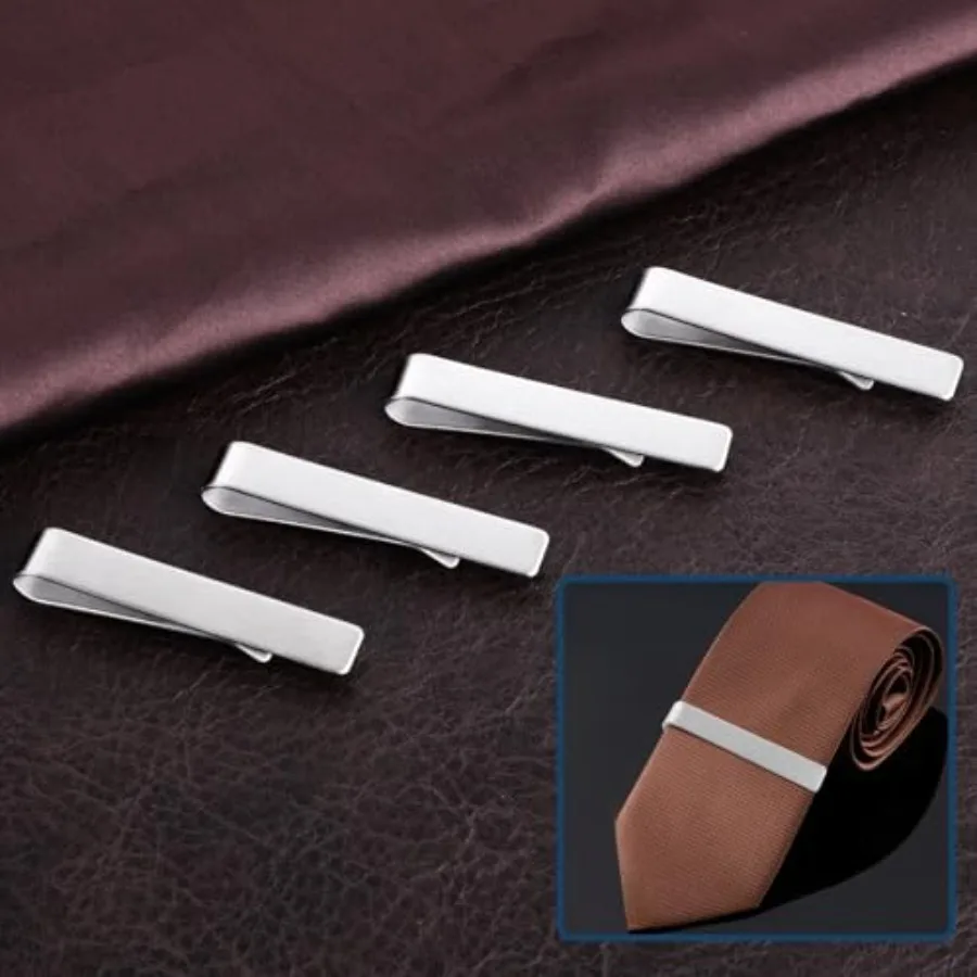 4 Pcs Stainless Steel Tie Clip - Tie Clip Bar Set Stainless Steel ulasan dan harga
