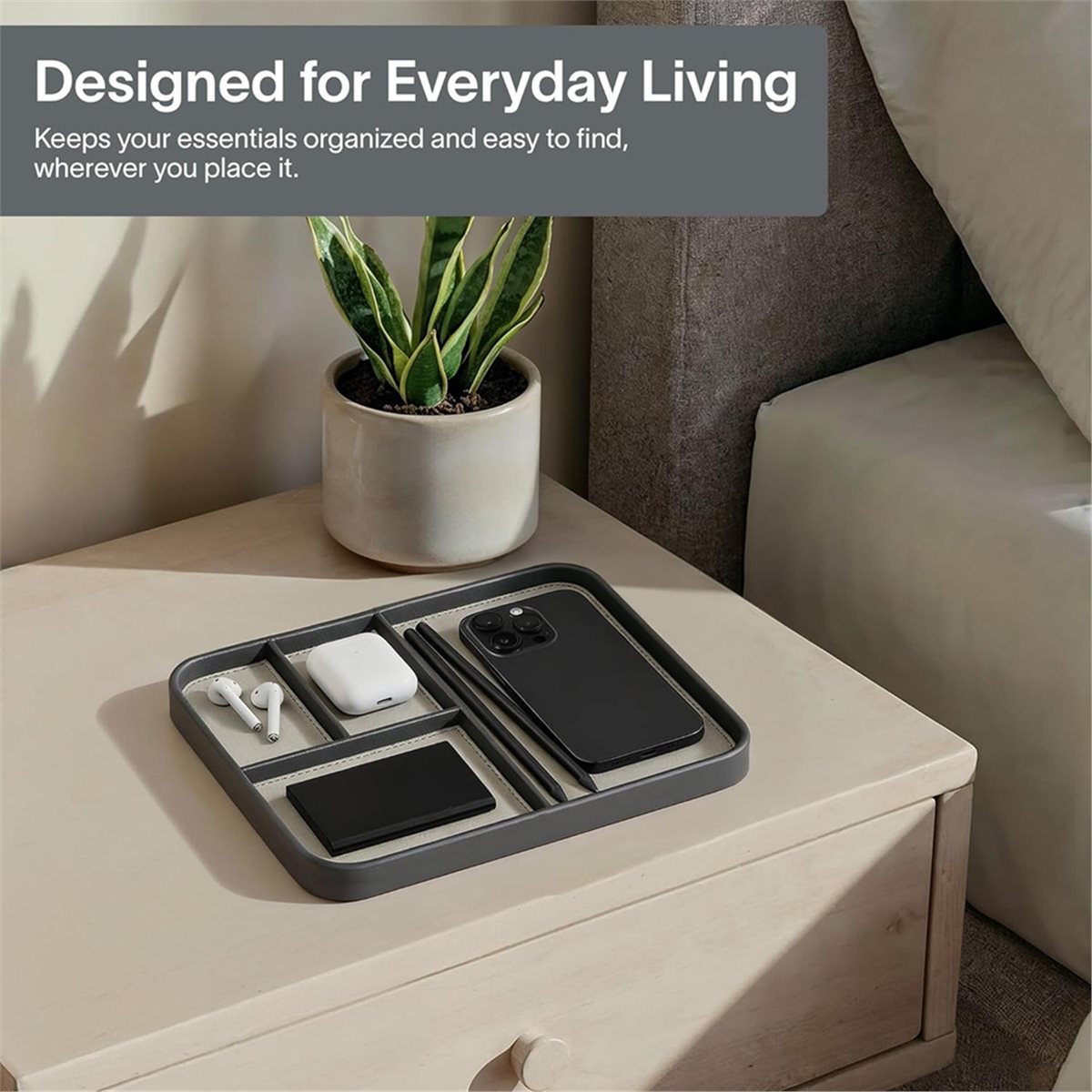 RECOMMENDATION  Leather Valet  - Valet Tray Nightstand Organizer Leather ulasan dan harga