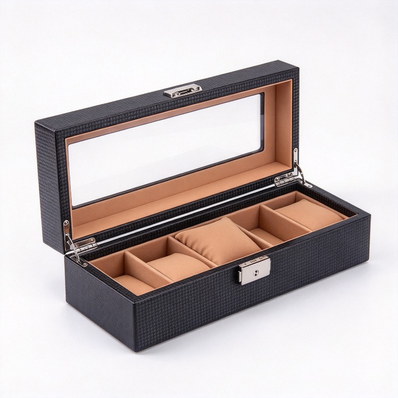 For Carbon Fiber Pattern 6-dig - Watch Display Storage Box Carbon Fiber ulasan dan harga