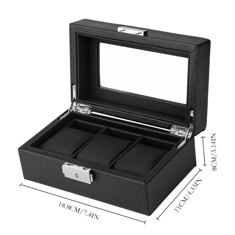 Carbon Fiber Watch Display Box - Watch Display Storage Box Carbon Fiber ulasan dan harga