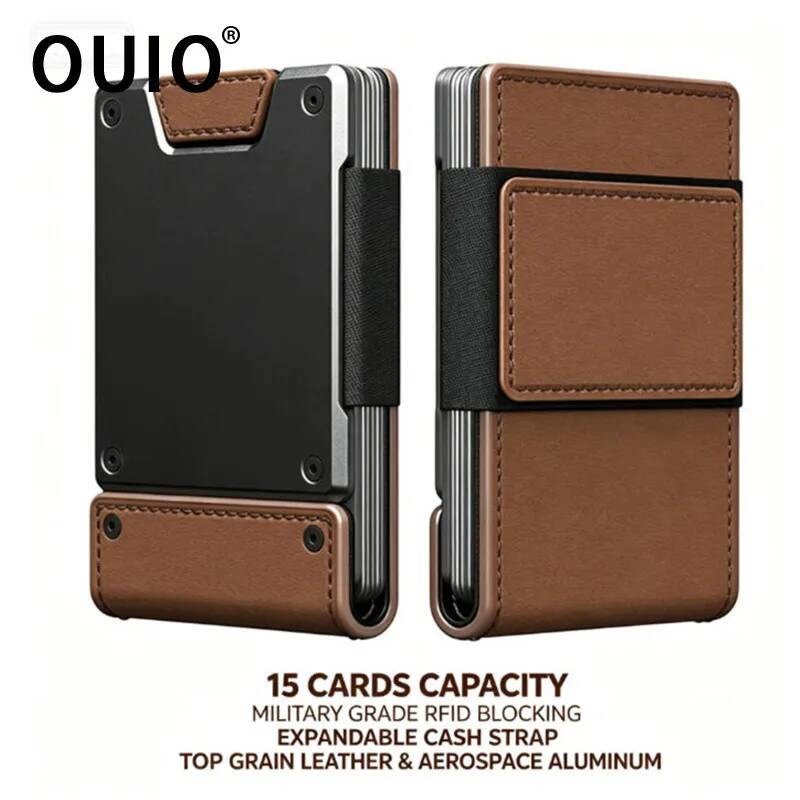 OUIO Men's RFID Blocking Minim - Money Clip Minimalist Rfid Blocking ulasan dan harga