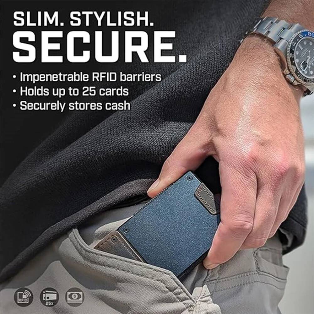 OUIO Men's RFID Blocking Minim - Money Clip Minimalist Rfid Blocking ulasan dan harga