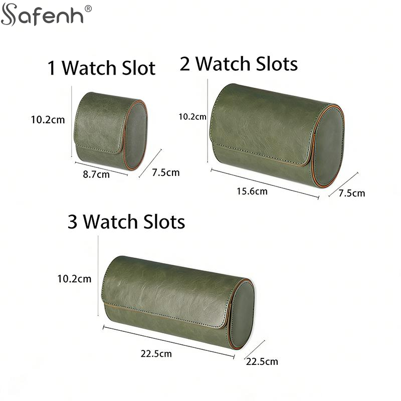 Luxury Leather Watch Roll 1 2  - Watch Travel Roll Case 3 Slots Leather ulasan dan harga