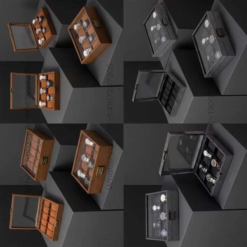 20230  Carbon fiber grain wood - Watch Display Storage Box Carbon Fiber ulasan dan harga