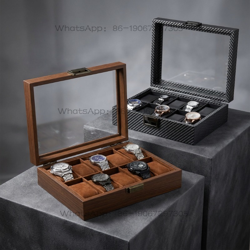 20230  Carbon fiber grain wood - Watch Display Storage Box Carbon Fiber ulasan dan harga