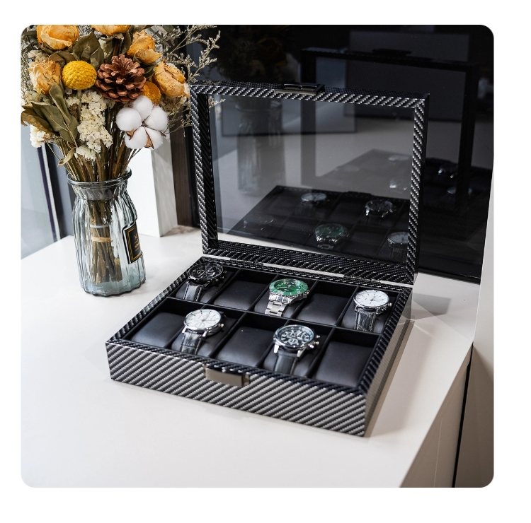 Virtorix Carbon Fiber Texture1 - Watch Display Storage Box Carbon Fiber ulasan dan harga