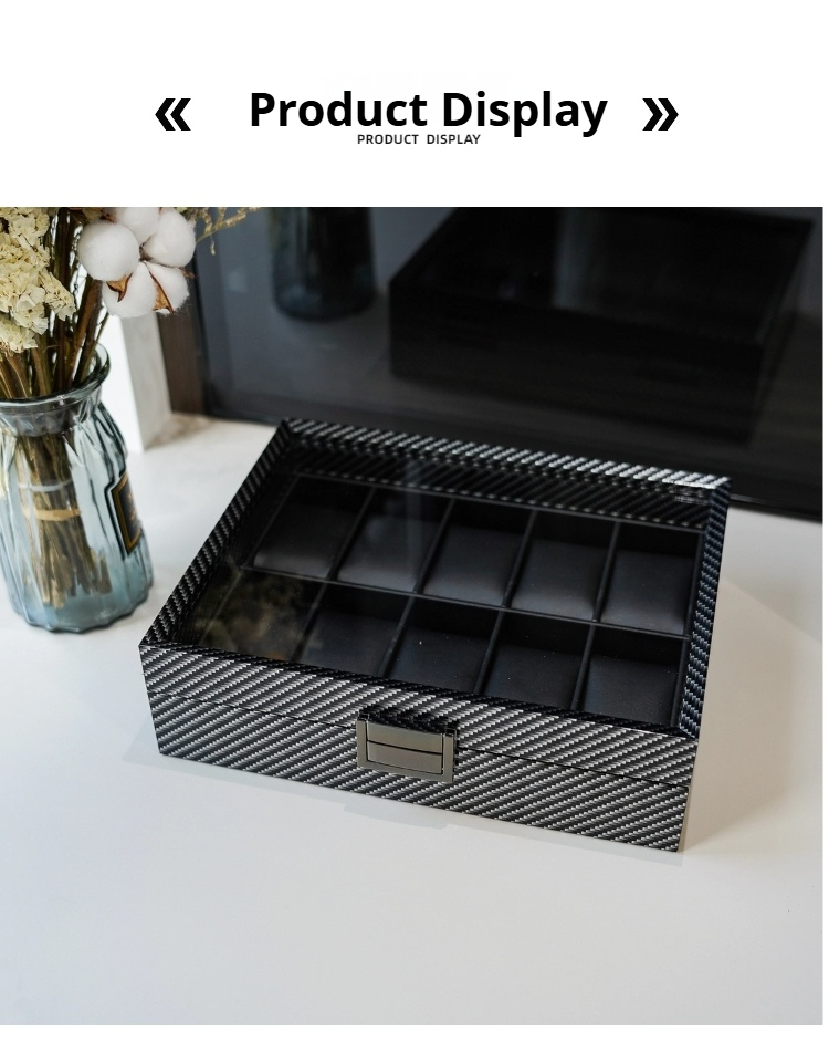 Virtorix Carbon Fiber Texture1 - Watch Display Storage Box Carbon Fiber ulasan dan harga