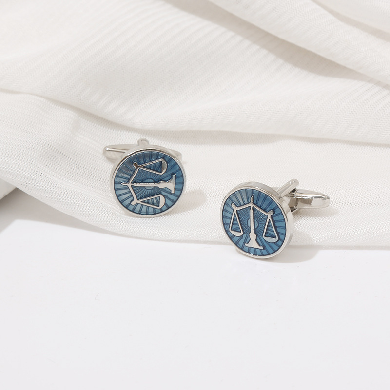 New Product Exquisite Round Bl - Cufflinks Men Stainless Steel Luxury ulasan dan harga